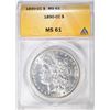 Image 1 : 1890-CC MORGAN DOLLAR   ANACS  MS-61