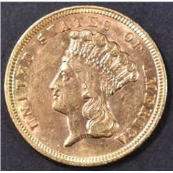 1854 $3 GOLD INDIAN PRINCESS  AU