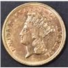 Image 1 : 1854 $3 GOLD INDIAN PRINCESS  AU