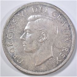 1950 SILVER DOLLAR CANADA GEM BU