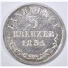 Image 2 : 1835 SILVER 3 KREUZER SAXE-MEININGEN