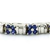 14k White Gold 3.54CTW Blue Sapphire and Diamond Bracelet, (SI2-SI3/H-I)
