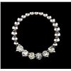 0.47 ctw Diamond Pendant - 14KT White Gold