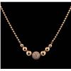 Image 2 : 1.40 ctw Diamond Necklace - 14KT Rose Gold