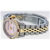 Image 3 : Rolex Ladies 2 Tone 14K Pink MOP Diamond & Ruby Datejust Wristwatch