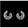 3.00 ctw Diamond Earrings - 14KT White Gold