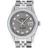 Image 1 : Rolex Mens Stainless Steel Slate Grey Diamond 36MM Datejust Wristwatch