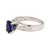 Image 1 : 2.24 ctw Sapphire and Diamond Ring - 18KT White Gold