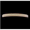 Image 1 : 0.95 ctw Diamond Bangle Bracelet - 14KT Rose and White Gold