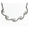 Image 8 : Platinum 10.25 ctw Diamond & Floating South Sea Pearl Statement Necklace