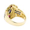 Image 3 : 1.60 ctw Sapphire, Ruby and Diamond Ring - 18KT Yellow Gold