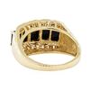 Image 3 : 2.30 ctw Onyx and Diamond Ring - 14KT Yellow Gold