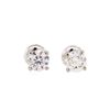 1.00 ctw Diamond Stud Earrings - 14KT White Gold