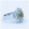 Image 5 : 3.00 ctw Citrine and Diamond Ring - 14KT White Gold