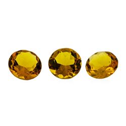 12.10 ctw.Natural Round Cut Citrine Quartz Parcel of Three