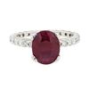 Image 2 : 4.80 ctw Ruby and Diamond Ring - 14KT White Gold