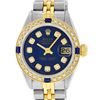 Rolex Ladies 2 Tone Blue Diamond & Sapphire Datejust Wristwatch
