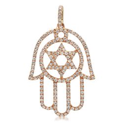 18k Rose Gold 0.60CTW Diamond Pendant, (I1-I2/G-H)