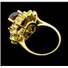 Image 3 : 6.43 ctw Ruby And Diamond Ring - 14KT Yellow Gold