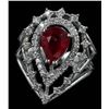 Image 2 : 1.89 ctw Ruby and Diamond Ring - 14KT White Gold