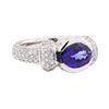 Image 1 : 2.73 ctw Sapphire And Diamond Ring - Platinum