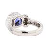 Image 3 : 2.73 ctw Sapphire And Diamond Ring - Platinum