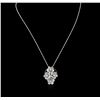 Image 2 : 14KT White Gold 1.37 ctw Diamond Pendant With Chain