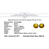 Image 3 : 10.16 ctw.Natural Round Cut Citrine Quartz Parcel of Two