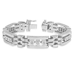 14K White Gold 1.30CTW Diamond Bracelet, (SI3/F-G)