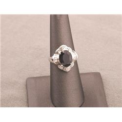19RPS-18 SAPPHIRE & DIAMOND RING