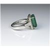 Image 3 : 19CAI-3 EMERALD & DIAMOND RING