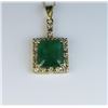 Image 1 : 19CAI-4 EMERALD & DIAMOND PENDANT