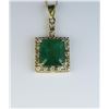 Image 2 : 19CAI-4 EMERALD & DIAMOND PENDANT