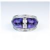 Image 1 : 19CAI-45 AMETHYST & DIAMOND RING