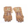 Image 1 : 19KC-201 BEADED ON TANNED HIDE/GAUNTLETS
