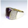 Image 2 : 19CAI-8 AMETHYST & DIAMOND RING