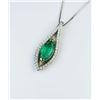 Image 1 : 19CAI-13 COLOMBIAN EMERALD & DIAMOND PENDANT