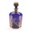 Image 1 : 19KZ-15 ANTIQUE COBALT BLUE GALSS BACK BAR BOTTLE