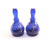 Image 2 : 19KZ-19 PAIR OF ANTIQUE COBALT BLUE BOTTLES