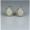 Image 2 : 19CAI-21 OPAL & DIAMOND EARRINGS