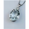 Image 2 : 19CAI-26 AQUAMARINE & DIAMOND PENDANT