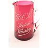 Image 2 : 19KZ-14 VINTAGE CRANBERRY GLASS BACK BAR BOTTLE