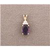 Image 2 : 19RPS-38 AMETHYST & DIAMOND PENDANT