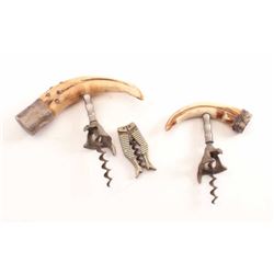 19KZ-25 LOT OF TWO SILVER CORKSCREWS