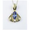 Image 1 : 19CAI-32 TANZANITE & DIAMOND PENDANT
