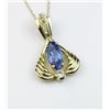 Image 2 : 19CAI-32 TANZANITE & DIAMOND PENDANT
