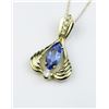Image 3 : 19CAI-32 TANZANITE & DIAMOND PENDANT