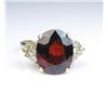 Image 2 : 19CAI-34 GARNET & DIAMOND RING