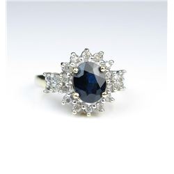 19CAI-35 SAPPHIRE & DIAMOND RING