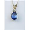 Image 2 : 19CAI-12 SAPPHIRE & DIAMOND PENDANT